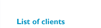List of clients